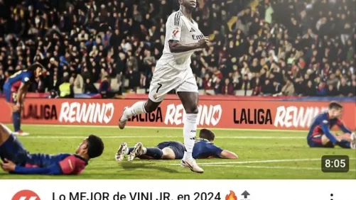 Una foto editada de Vinícius en la cuenta de Youtube oficial de LaLiga hace estallar la polémica en redes: "¡Qué ridículo!"
