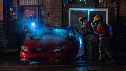 Incendio provocado en Ville-Marie: un coche arrasado por las llamas