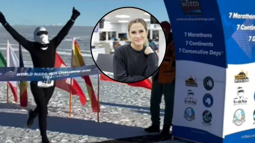 Verdeliss gana la Maratón de la Antártida, la primera de su reto en 7 días y 7 continentes