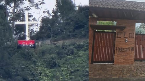temor en El Retiro por propaganda del Eln puesta en varias zonas