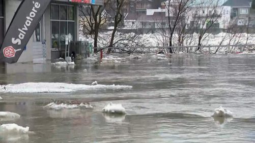 Cuatro inundaciones y 10 ríos bajo vigilancia en Quebec