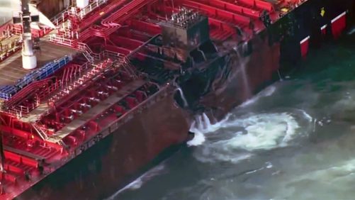 Un hombre arrestado por homicidio involuntario después de la colisión en el Mar del Norte