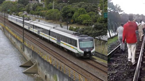 Caída de rayo en la catenaria tiene afectada la operación del Metro
