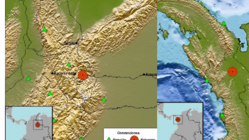 Dos temblores en diferentes departamentos de Colombia este Domingo de Resurrección: epicentros y profundidades