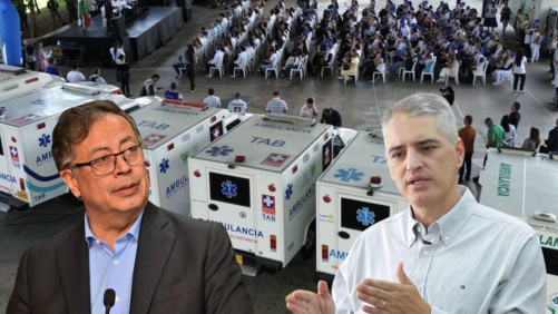 La verdad detrás de la pelea entre presidente Gustavo Petro y gobernador de Antioquia por entrega de 23 ambulancias