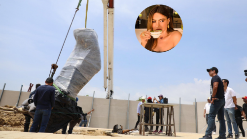 así avanza la instalación de su monumento