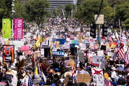 Protestas Contra Donald Trump Antes de Desfile Militar Enlutado Por Ataque A Congresistas | Internacional | Noticias