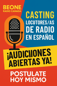 casting locutores radio en Canadá BeOne Radio