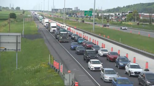 En imágenes | La congestión significativa en la autopista 20 está en Montérégie