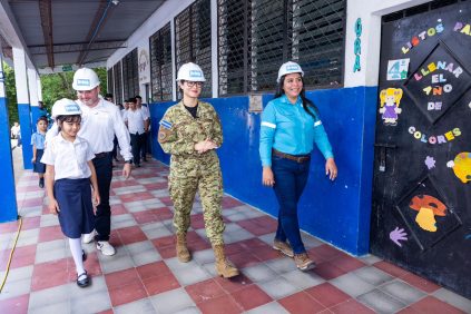 DOM inicia reconstrucción de centro escolar dañado por sismos en Metapán |