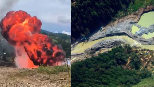 destruyen maquinaria utilizada para minería ilegal en Amalfi y Urrao