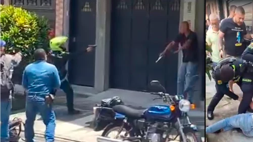 En video | Intento de atraco en Medellín terminó en balacera, persecución e intento de linchamiento: dos señalados fleteros fueron capturados