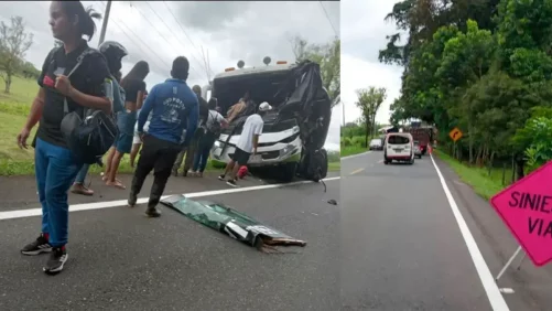 tres muertos y tres heridos dejó accidente de bus en el Urabá