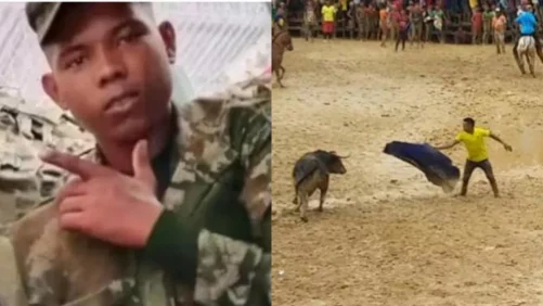 Joven soldado del Ejército muere trágicamente tras ser corneado por un toro en corraleja de Sabanagrande, Atlántico