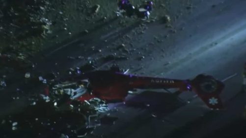 Tres heridos graves en un accidente de helicóptero en California