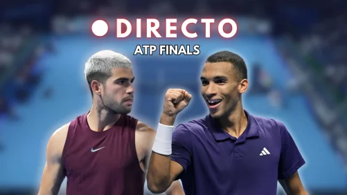 Carlos Alcaraz se impone a un duro Aliassime y se cita con Sinner en la final de la Copa de Maestros