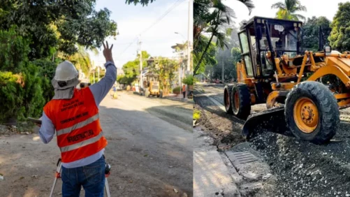 recuperada la vía central del barrio Los Parques–Barranquilla en la Comuna 5