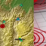 el Servicio Geológico Colombiano informó el epicentro, magnitud y profundidad