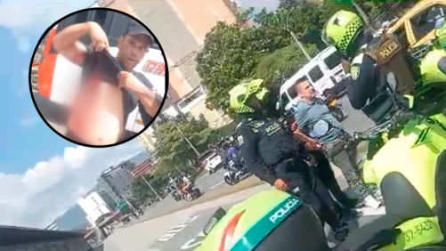 El agresor fue capturado en flagrancia por la Policía Metropolitana del Valle de Aburrá