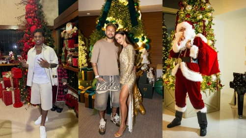 Vinícius enamorado, Haaland de Papá Noel, pijamas a juego con las familias...